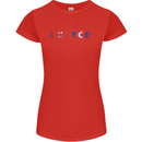Science Symbols Physics Chemistry Biology Womens Petite Cut T-Shirt Red