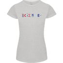 Science Symbols Physics Chemistry Biology Womens Petite Cut T-Shirt Sports Grey