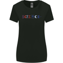 Science Symbols Physics Chemistry Biology Womens Wider Cut T-Shirt Black