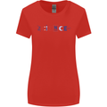 Science Symbols Physics Chemistry Biology Womens Wider Cut T-Shirt Red
