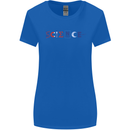 Science Symbols Physics Chemistry Biology Womens Wider Cut T-Shirt Royal Blue