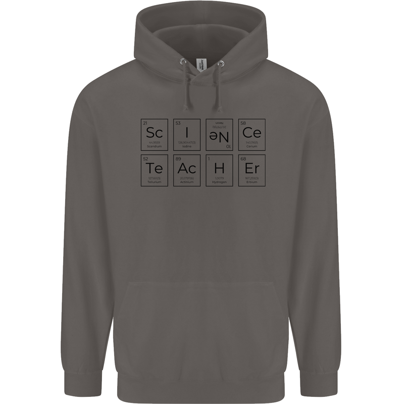 Science Teacher Periodic Table Chemistry Funny Mens 80% Cotton Hoodie Charcoal