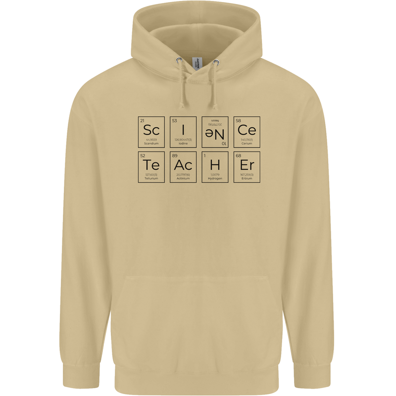 Science Teacher Periodic Table Chemistry Funny Mens 80% Cotton Hoodie Sand