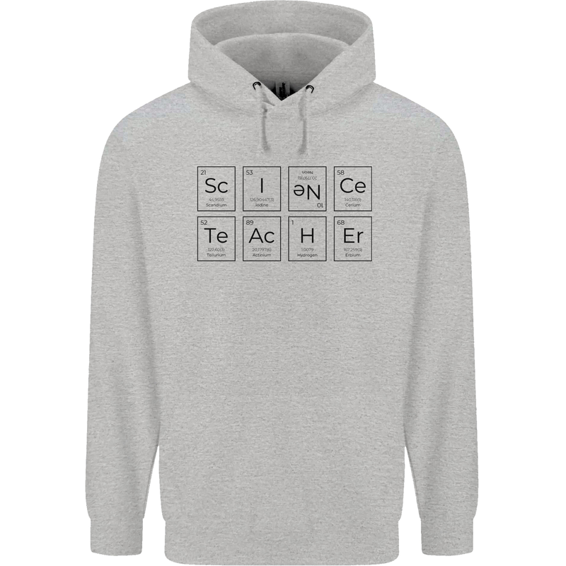 Science Teacher Periodic Table Chemistry Funny Mens 80% Cotton Hoodie Sports Grey