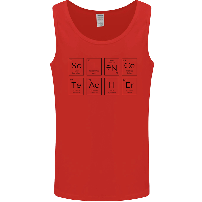 Science Teacher Periodic Table Chemistry Funny Mens Vest Tank Top Red