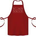 Science Teacher Periodic Table Funny Chemistry Cotton Apron 100% Organic Maroon