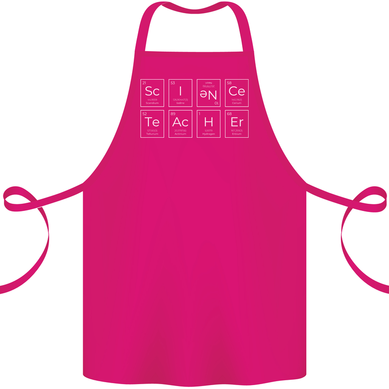Science Teacher Periodic Table Funny Chemistry Cotton Apron 100% Organic Pink