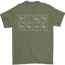 Science Teacher Periodic Table Funny Chemistry Mens T-Shirt 100% Cotton Military Green