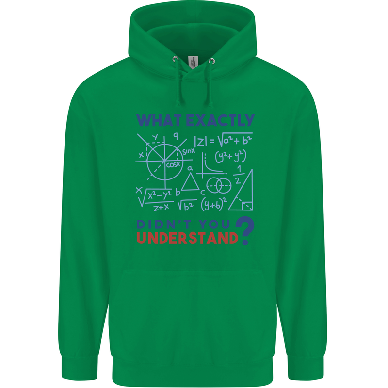 Science What Don't You Understand Geek Childrens Kids Hoodie Irish Green