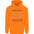 Science What Don't You Understand Geek Childrens Kids Hoodie Orange