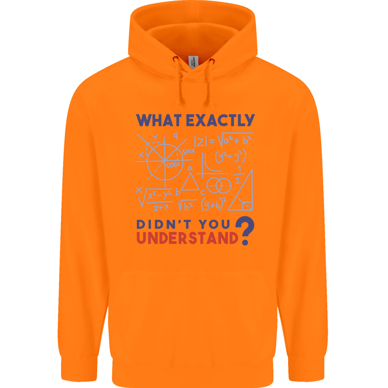 Science What Don't You Understand Geek Childrens Kids Hoodie Orange
