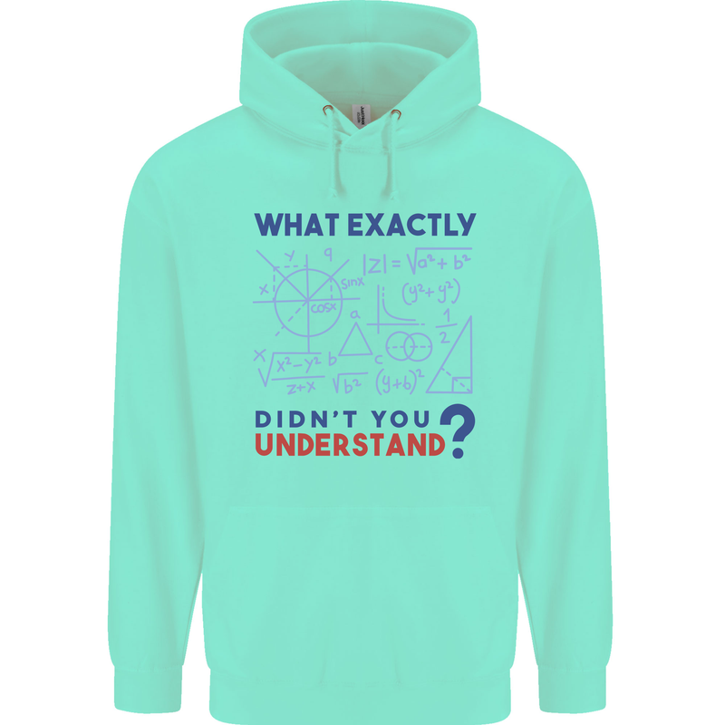 Science What Don't You Understand Geek Childrens Kids Hoodie Peppermint