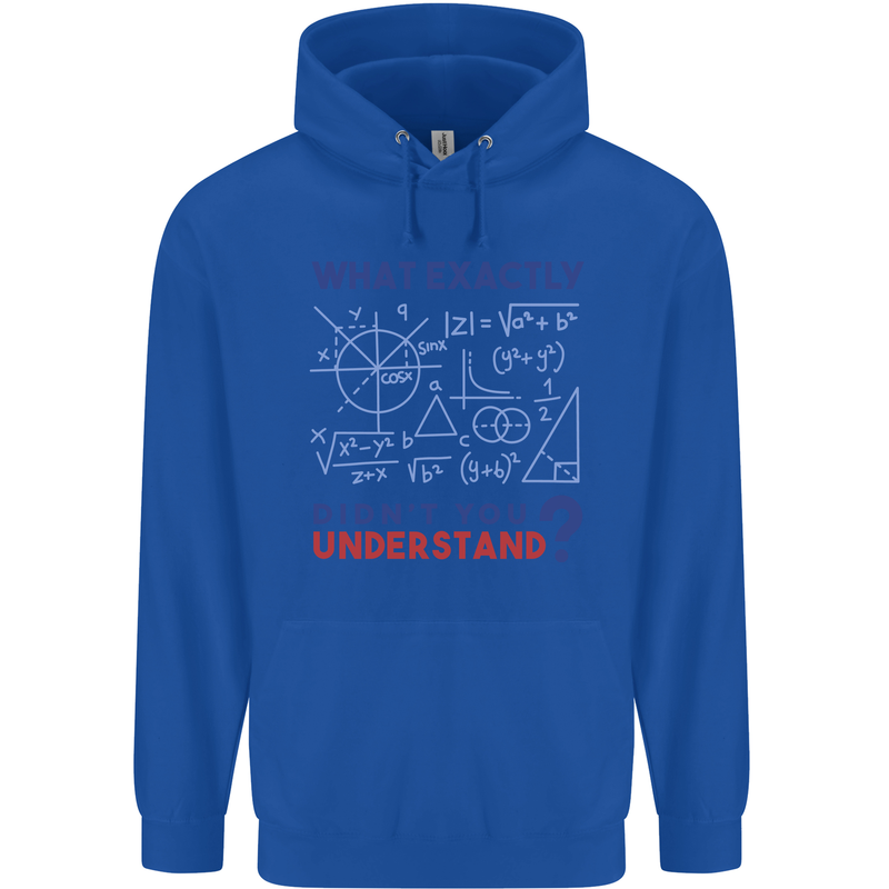 Science What Don't You Understand Geek Childrens Kids Hoodie Royal Blue
