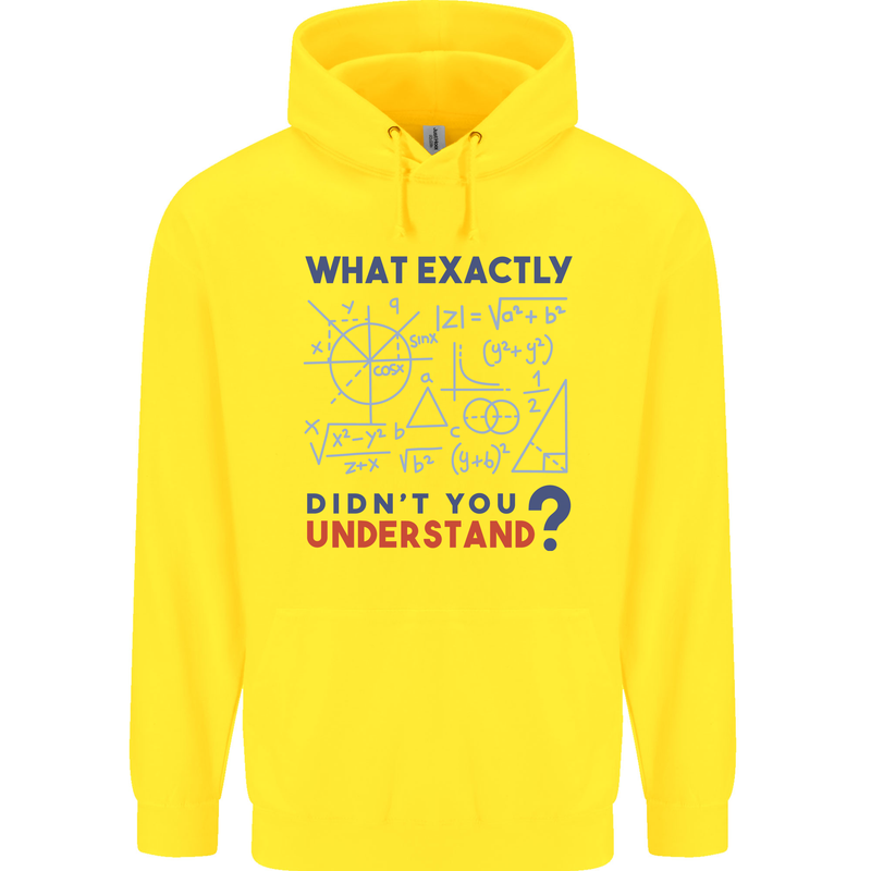 Science What Don't You Understand Geek Childrens Kids Hoodie Yellow