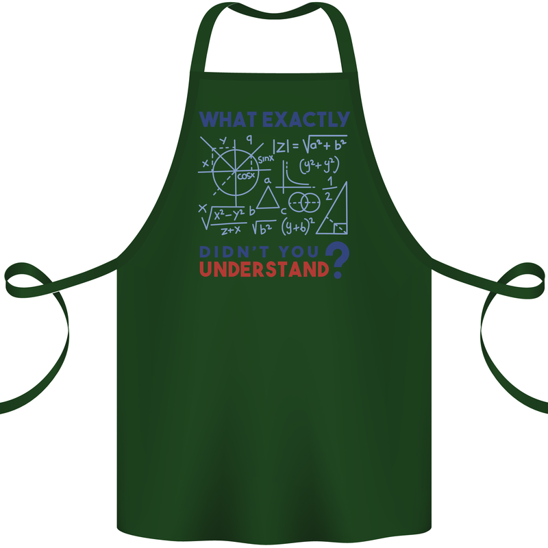 Science What Don't You Understand Geek Cotton Apron 100% Organic Forest Green