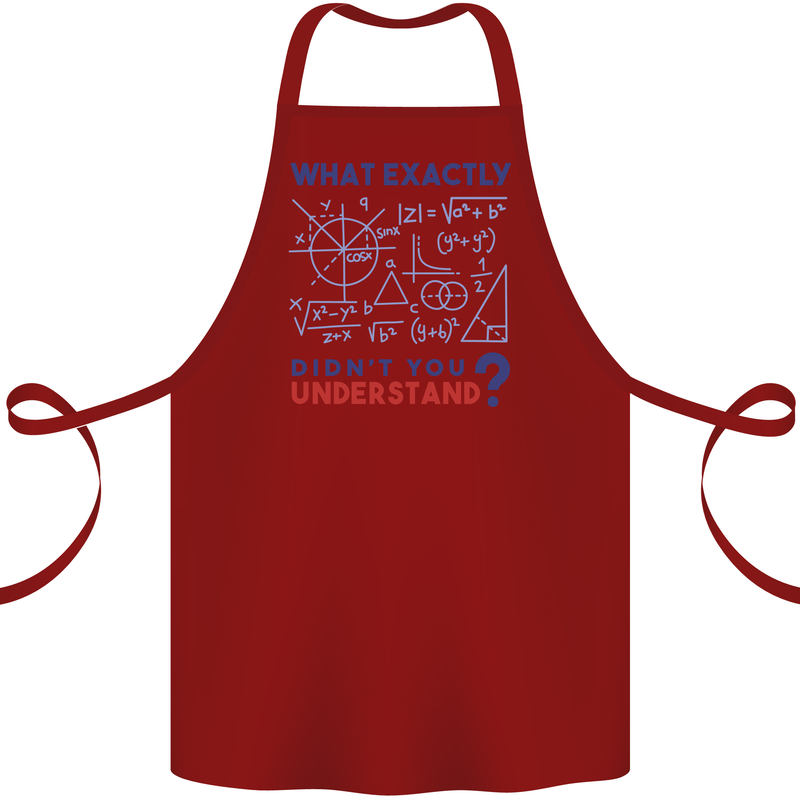 Science What Don't You Understand Geek Cotton Apron 100% Organic Maroon