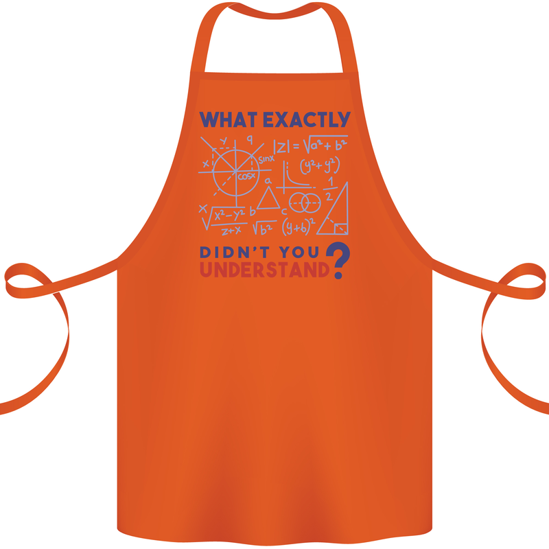 Science What Don't You Understand Geek Cotton Apron 100% Organic Orange