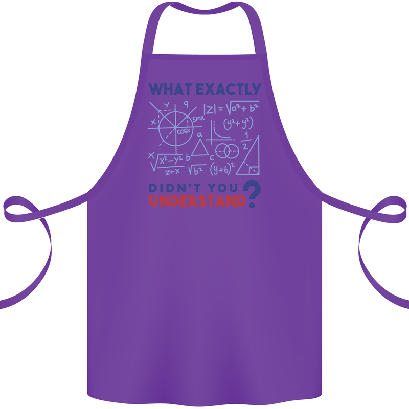 Science What Don't You Understand Geek Cotton Apron 100% Organic Purple