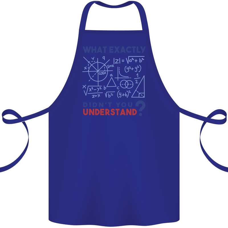 Science What Don't You Understand Geek Cotton Apron 100% Organic Royal Blue
