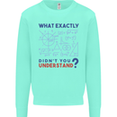Science What Don't You Understand Geek Kids Sweatshirt Jumper Peppermint
