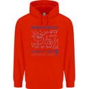 Science What Don't You Understand Geek Mens 80% Cotton Hoodie Bright Red