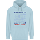 Science What Don't You Understand Geek Mens 80% Cotton Hoodie Light Blue