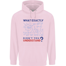 Science What Don't You Understand Geek Mens 80% Cotton Hoodie Light Pink