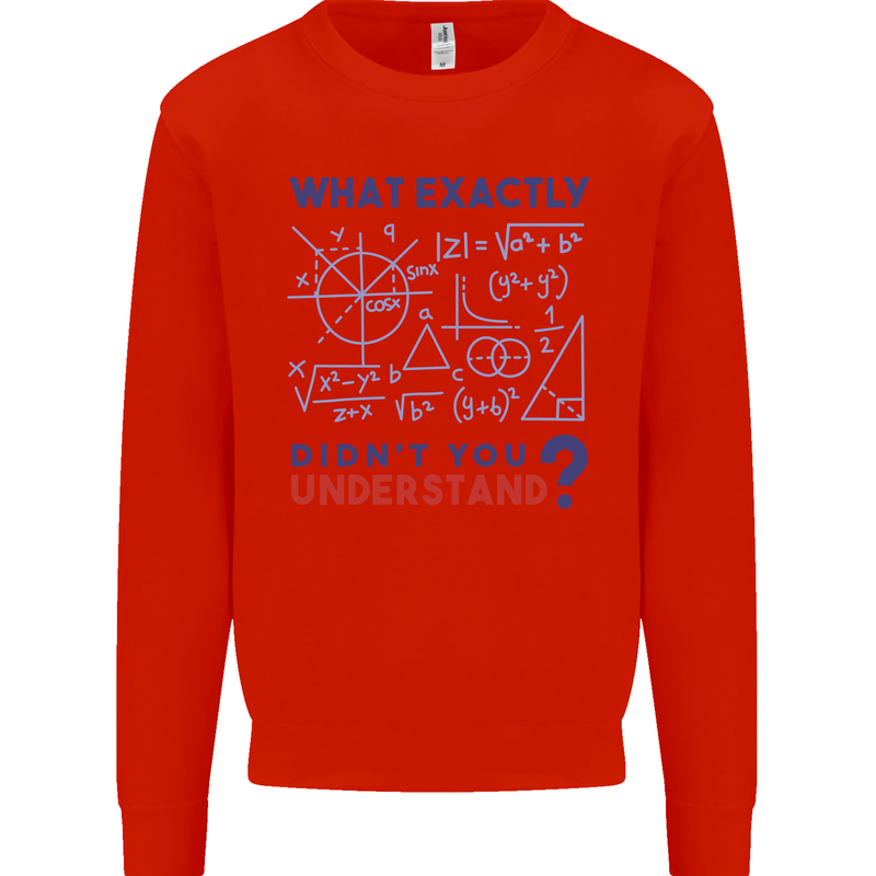 Science What Don't You Understand Geek Mens Sweatshirt Jumper Bright Red