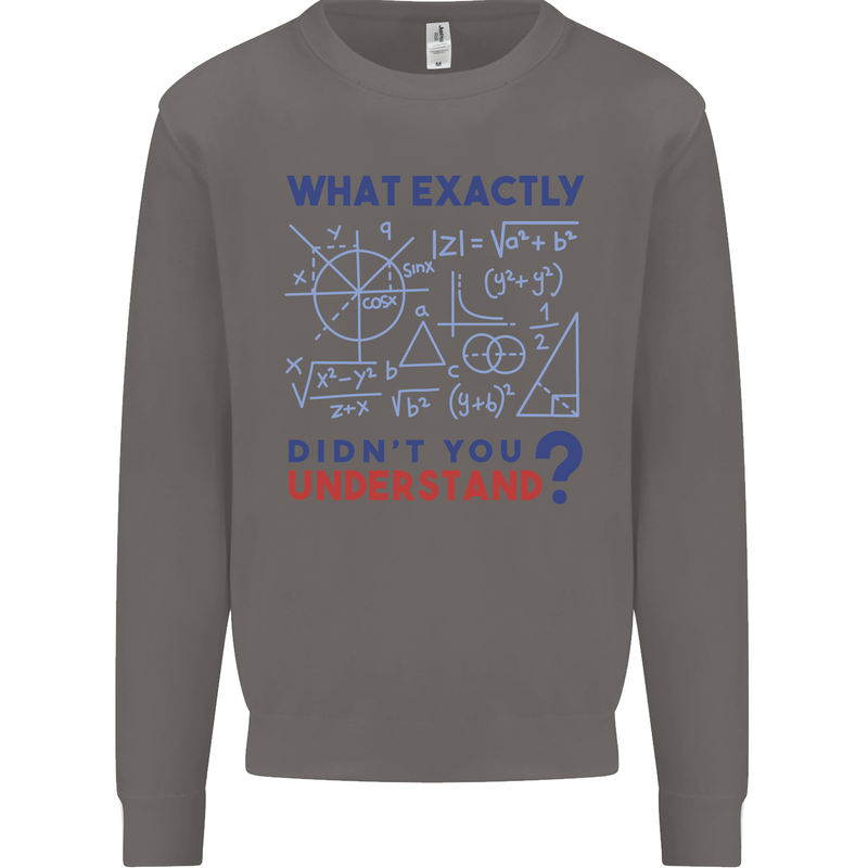 Science What Don't You Understand Geek Mens Sweatshirt Jumper Charcoal