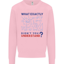 Science What Don't You Understand Geek Mens Sweatshirt Jumper Light Pink