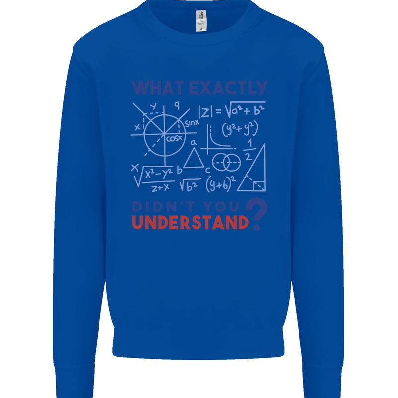 Science What Don't You Understand Geek Mens Sweatshirt Jumper Royal Blue