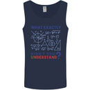 Science What Don't You Understand Geek Mens Vest Tank Top Navy Blue
