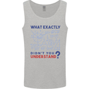 Science What Don't You Understand Geek Mens Vest Tank Top Sports Grey
