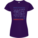 Science What Don't You Understand Geek Womens Petite Cut T-Shirt Purple