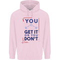 Science You Get It or You Dont Geek Funny Childrens Kids Hoodie Light Pink