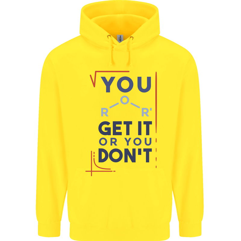 Science You Get It or You Dont Geek Funny Childrens Kids Hoodie Yellow