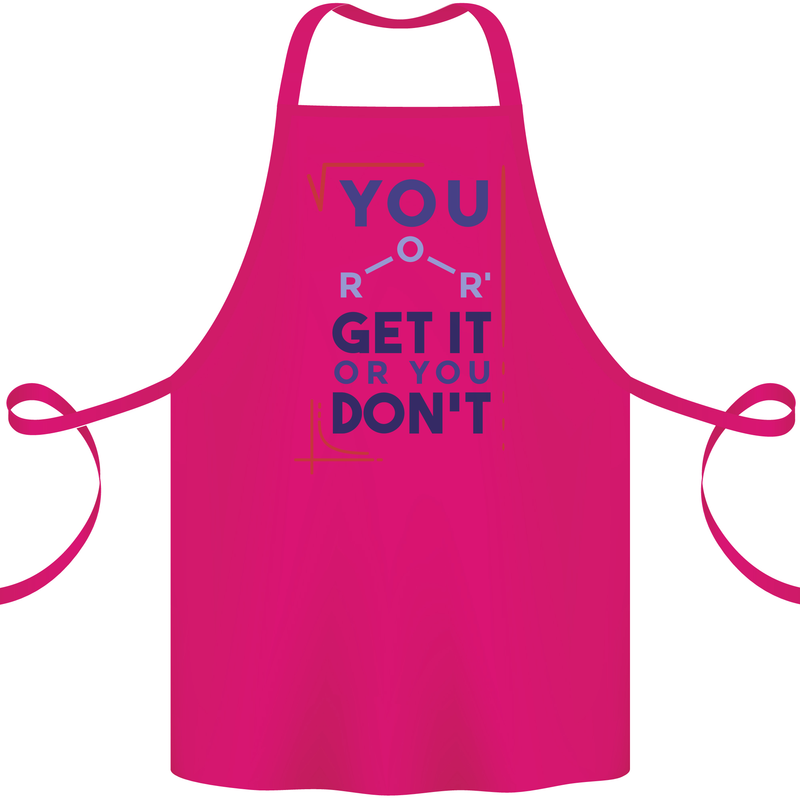 Science You Get It or You Dont Geek Funny Cotton Apron 100% Organic Pink