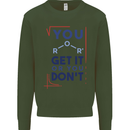 Science You Get It or You Dont Geek Funny Kids Sweatshirt Jumper Forest Green