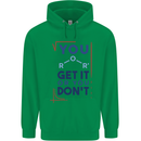 Science You Get It or You Dont Geek Funny Mens 80% Cotton Hoodie Irish Green