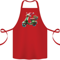Scooter Christmas Hat MOD Moped Xmas Cotton Apron 100% Organic Red