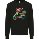 Scooter Christmas Hat MOD Moped Xmas Kids Sweatshirt Jumper Black
