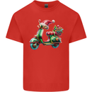 Scooter Christmas Hat MOD Moped Xmas Kids T-Shirt Childrens Red