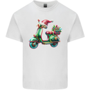 Scooter Christmas Hat MOD Moped Xmas Kids T-Shirt Childrens White