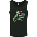Scooter Christmas Hat MOD Moped Xmas Mens Vest Tank Top Black