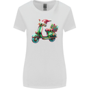 Scooter Christmas Hat MOD Moped Xmas Womens Wider Cut T-Shirt White