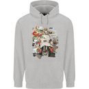 Scooter Colage MOD Culture Moped Bike Mens 80% Cotton Hoodie Sports Grey