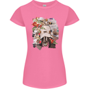 Scooter Colage MOD Culture Moped Bike Womens Petite Cut T-Shirt Azalea