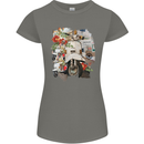 Scooter Colage MOD Culture Moped Bike Womens Petite Cut T-Shirt Charcoal