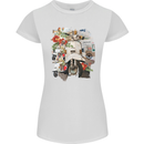 Scooter Colage MOD Culture Moped Bike Womens Petite Cut T-Shirt White
