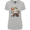 Scooter Colage MOD Culture Moped Bike Womens Wider Cut T-Shirt Sports Grey